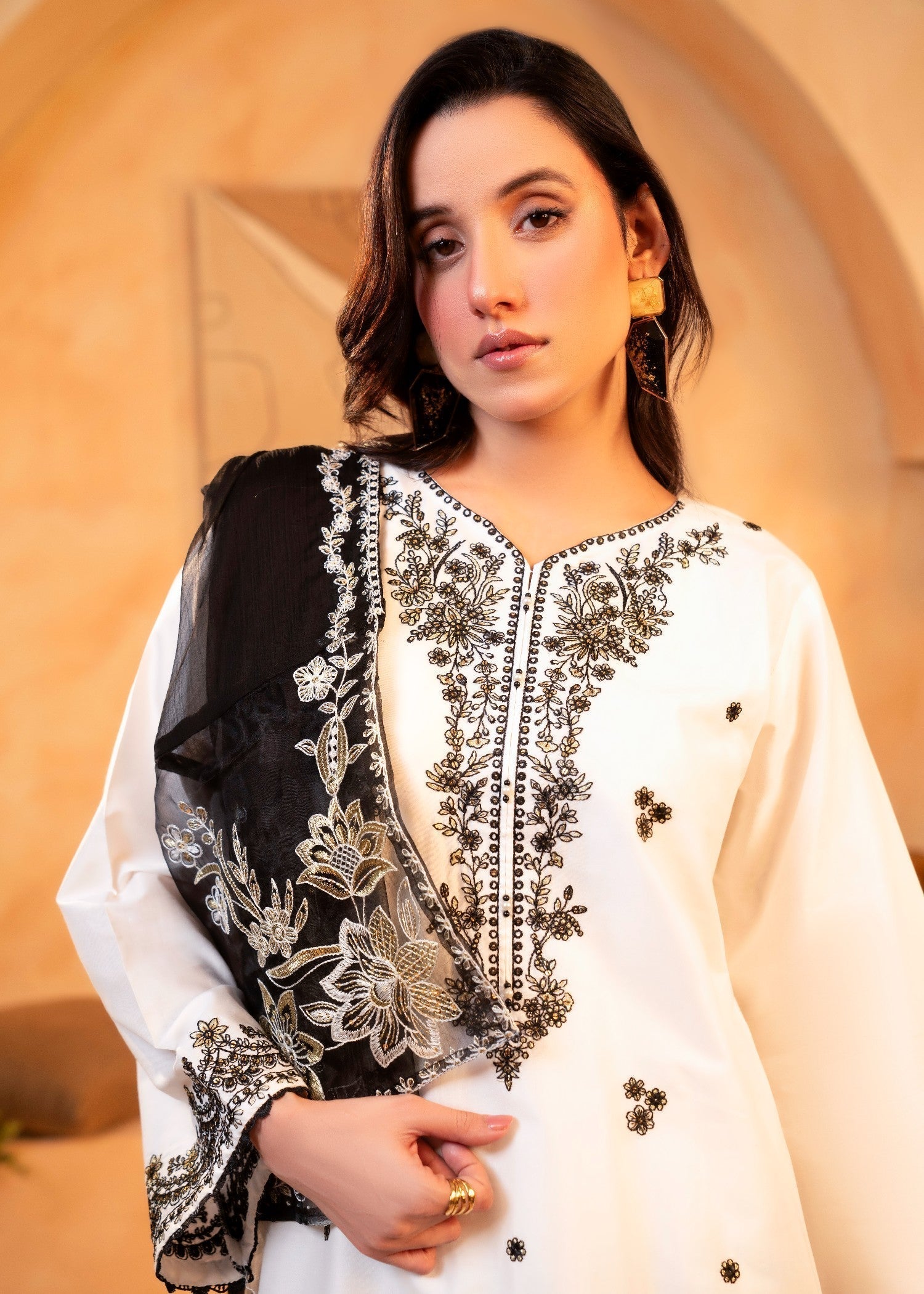 Shehroz Fashion White Orchid Women 3pcs