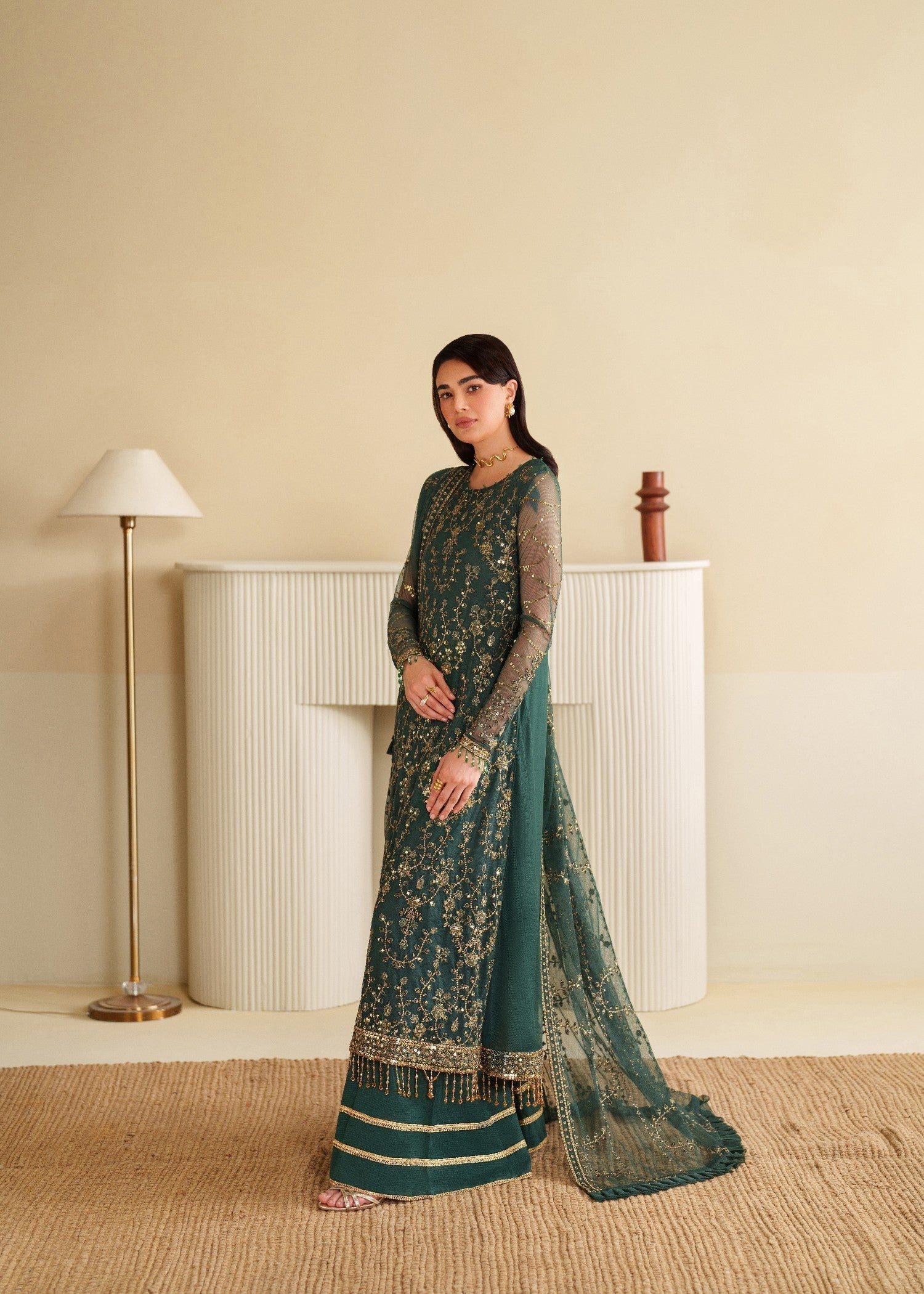 Bin Tayyab (BTS006488 GRN UN6490) Women 3pcs