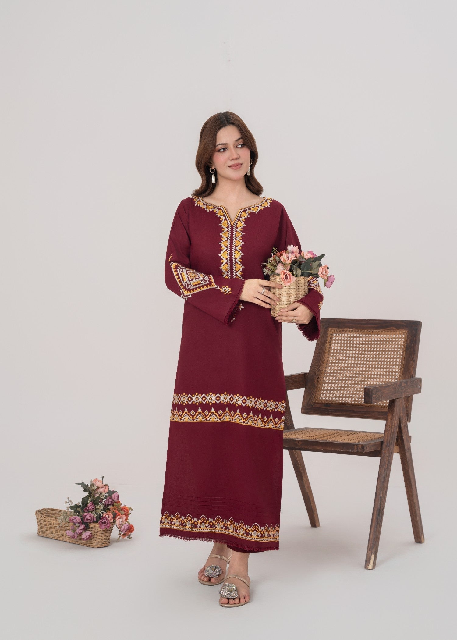 Naqash Maroon Women 2pcs