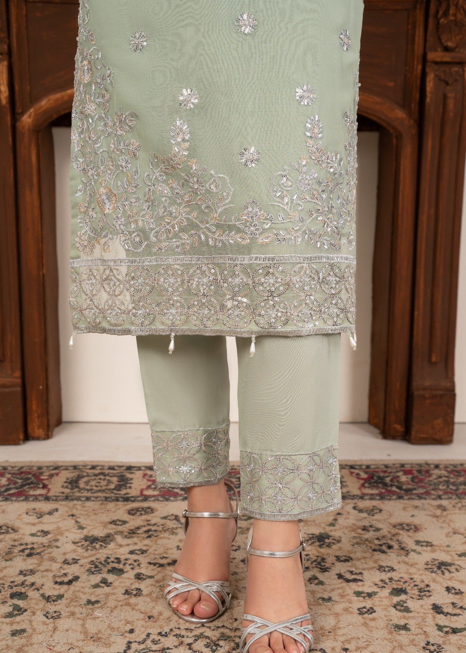 Four Season Boutique SAJAL MINT GREEN Women 3pcs
