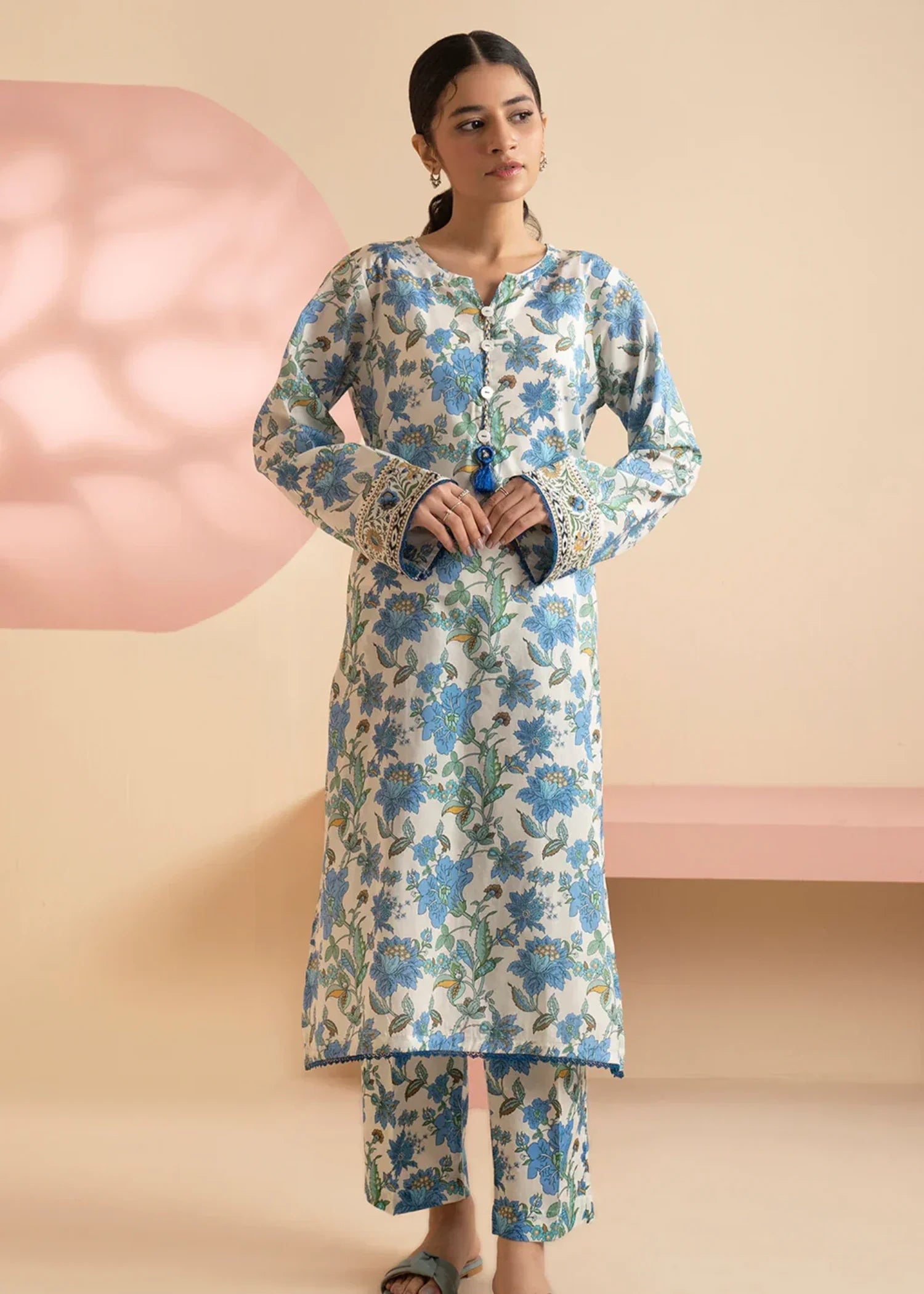 Zellbury WPS2522011 Off White Women 2pcs