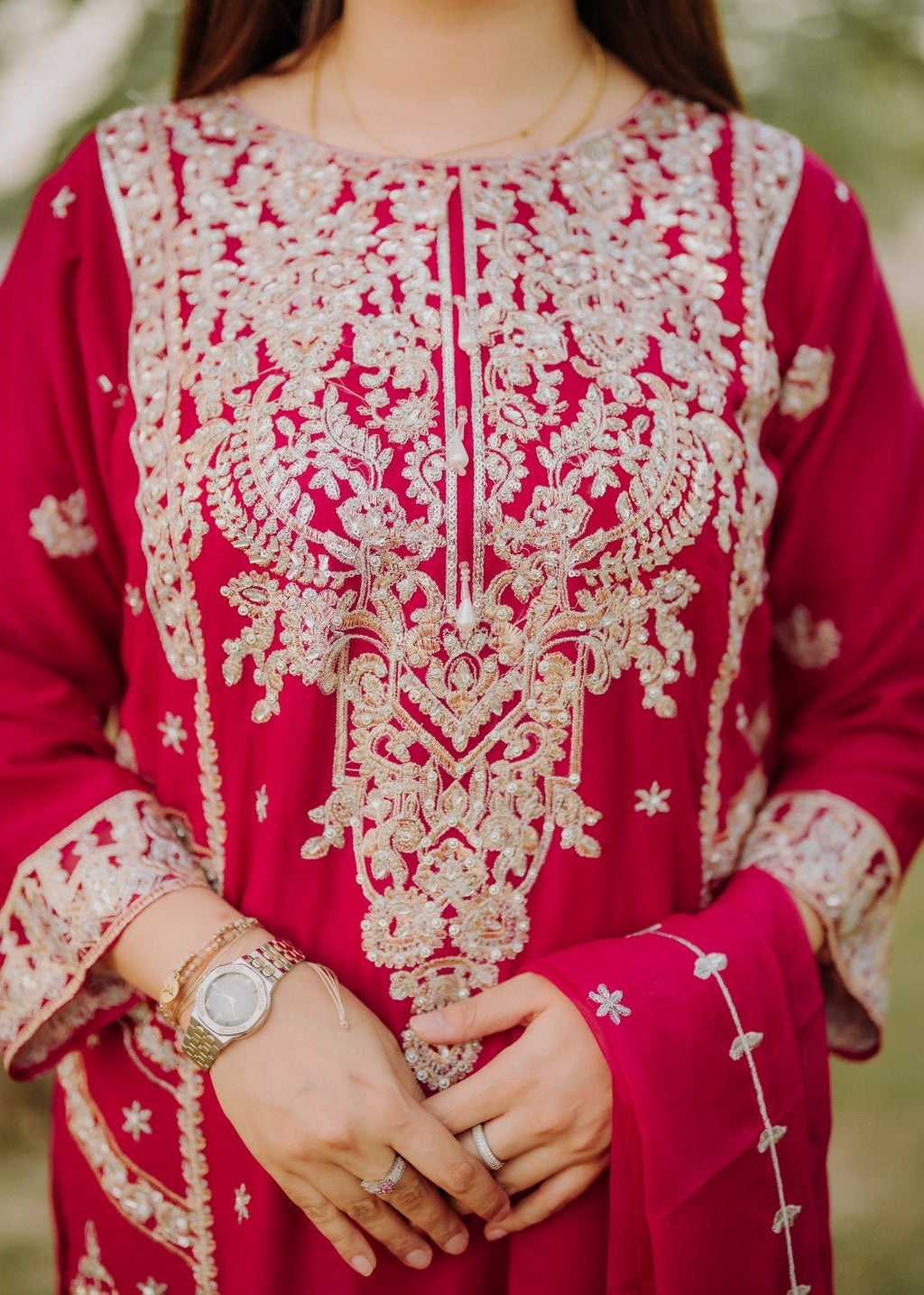 Four Season Boutique DIL NASHEEN HOTPINK Women 3pcs