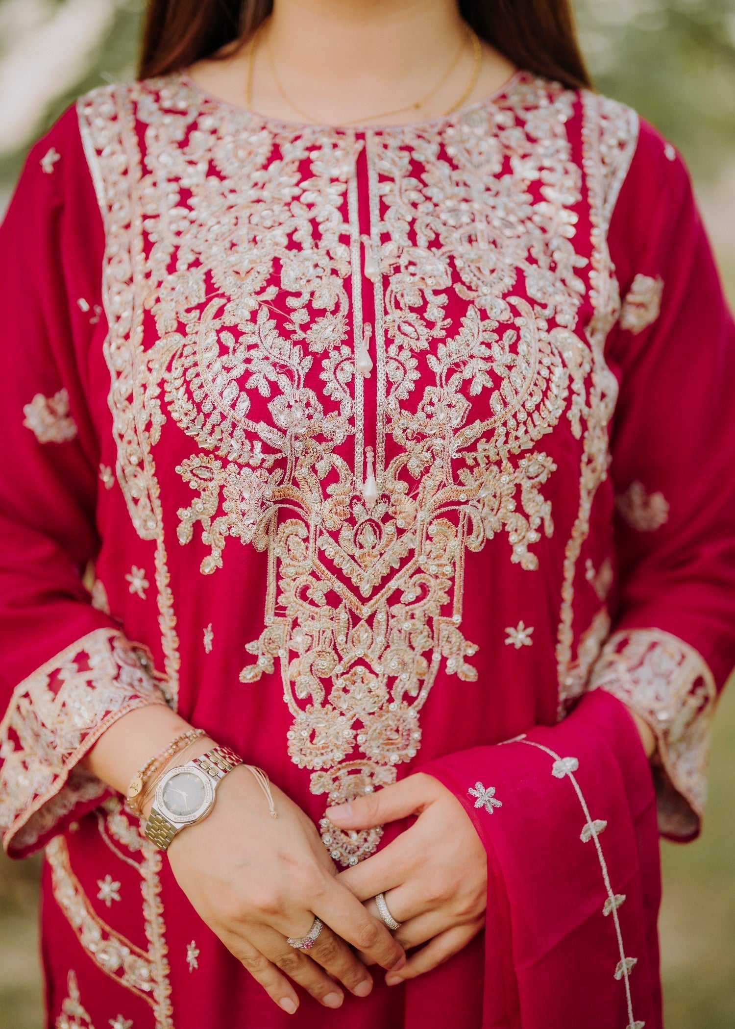 Four Season Boutique DIL NASHEEN HOTPINK Women 3pcs