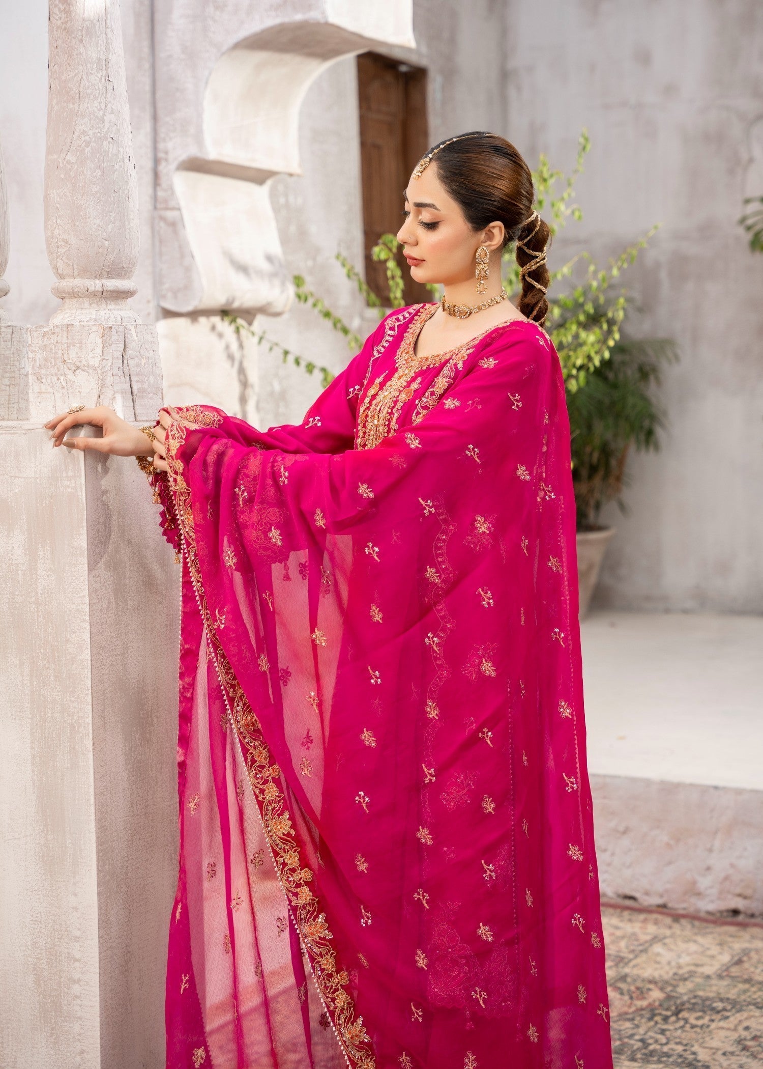 Kanwal Zainab Hot Pink Women 3pcs