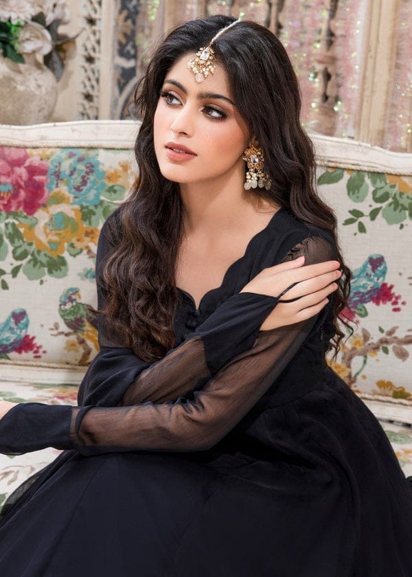 Rosyribbons Jet Black Frock Women 2pcs