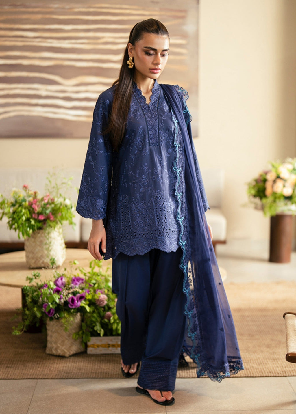 Azure Sapphire Veil Women 3pcs