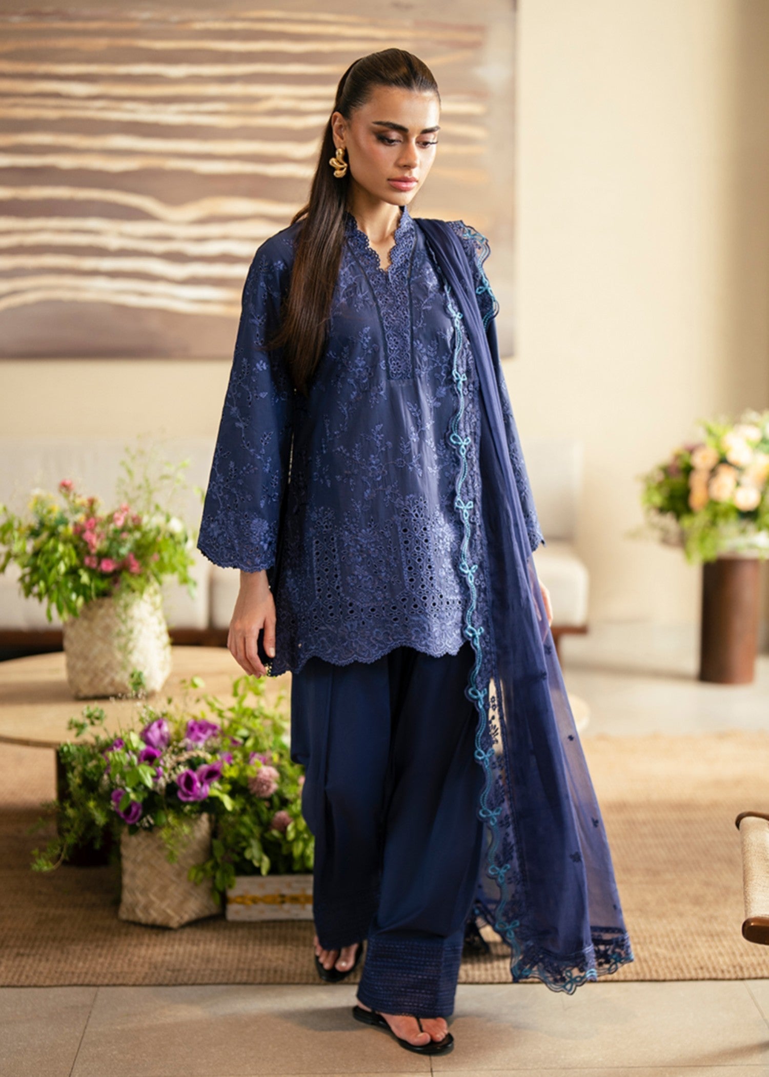 Azure Sapphire Veil Women 3pcs