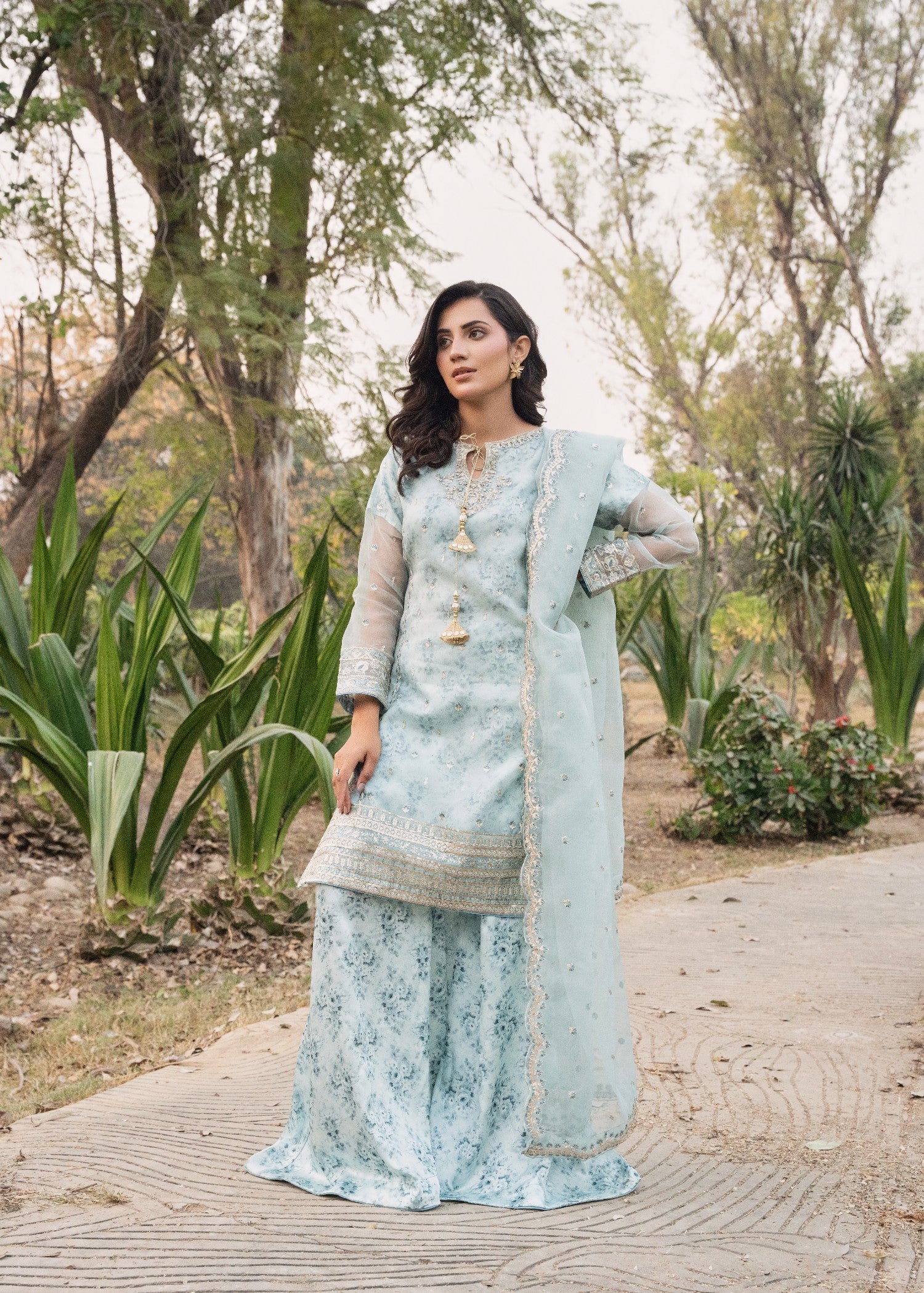 Maira Fashion Silk Sharara Set 77 Women 3pcs