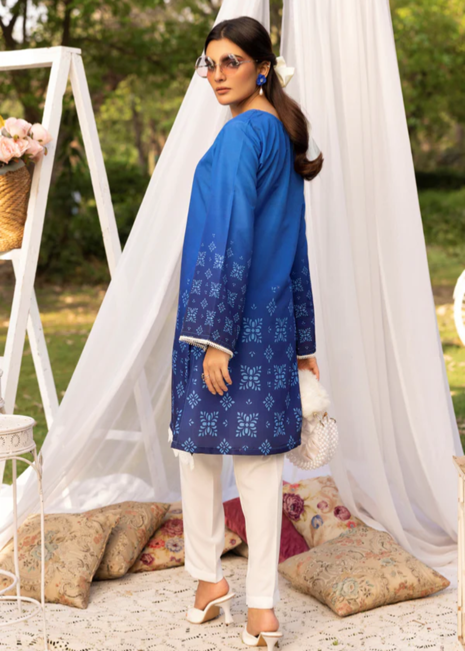 Aik Pret Azure Bloom Kurta CRP25 139 Women 1pcs