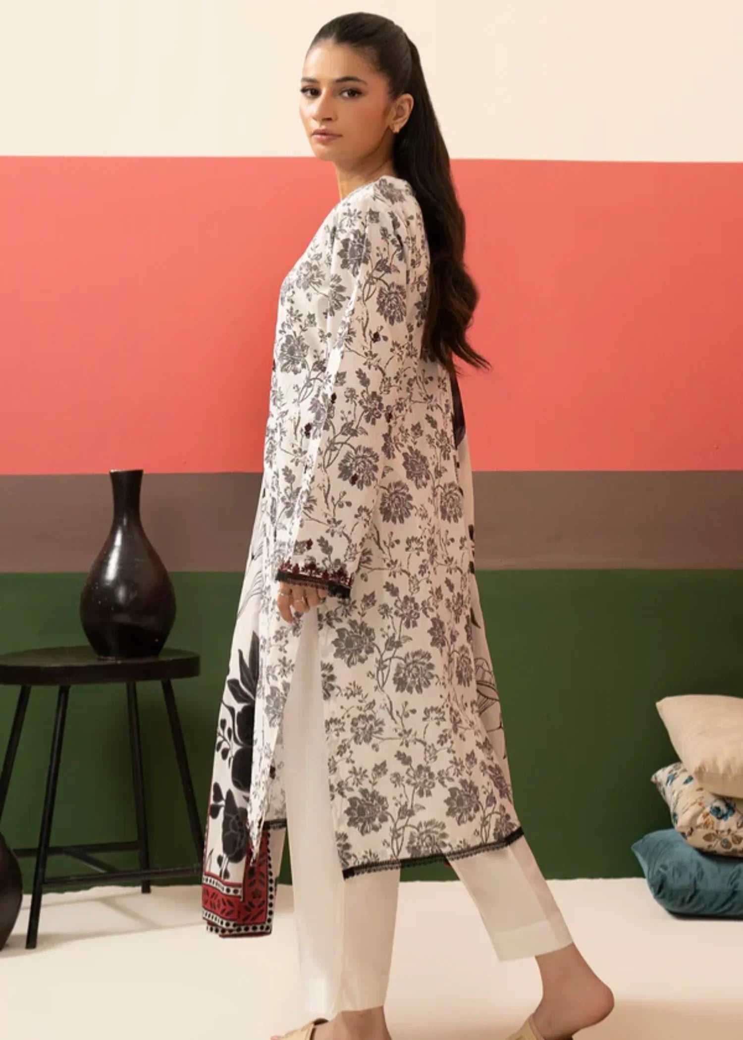 Zellbury Embroidered Kurta Dupatta Trouser WPS2531833 Women 3pcs