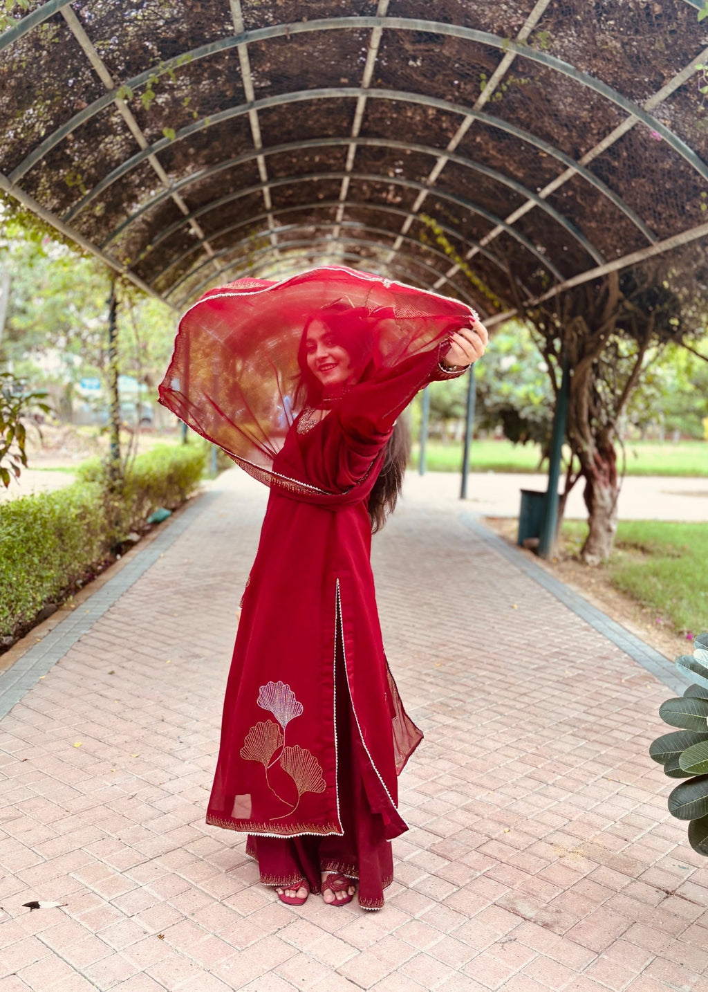 Suits By Sadia MAROON IRON STONE Women 3pcs