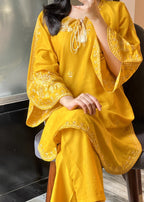 Tehzeeb Libas ZUNAIRA SUNSHINE MUSTARD Women 2pcs