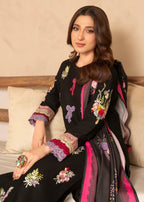 Sahibas By Mirza Faiqa Black Women 3pcs