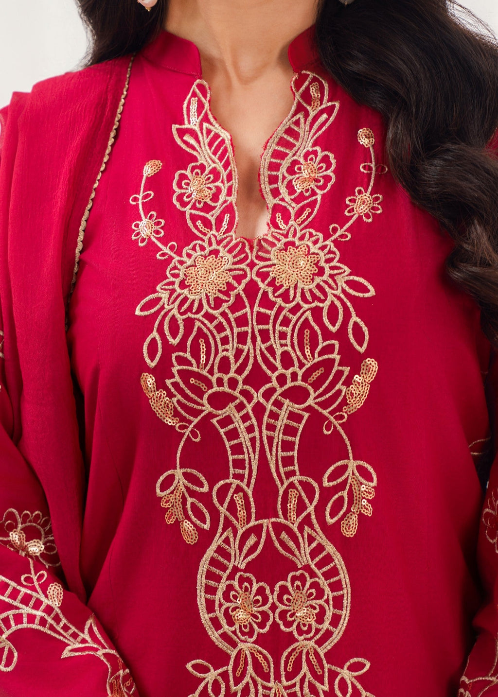 Sahibas By Mirza Elara Maroon Women 3pcs