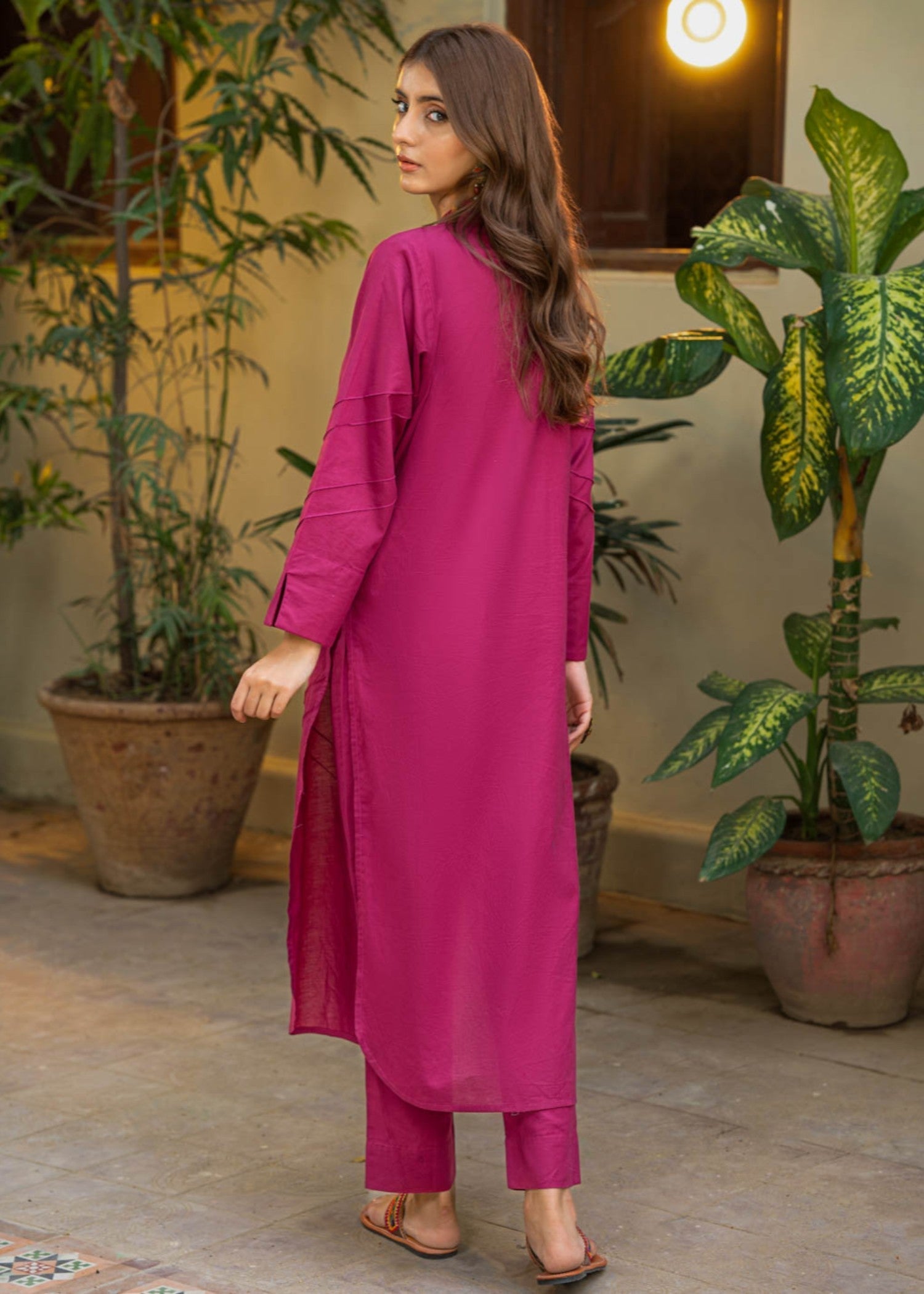 Tng (The Next Generation) Rangat Co Ord Set | Hot pink Women 2pcs