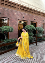 Sanskari.Pk Apsara Yellow Lehnga Women 4pcs