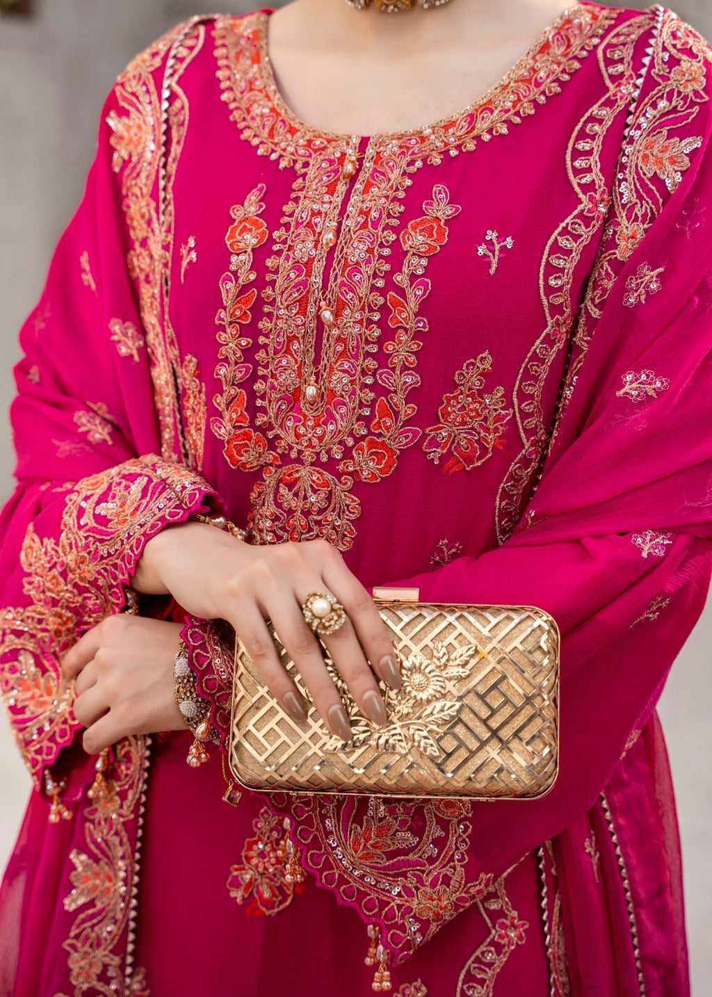 Kanwal Zainab Hot Pink Women 3pcs