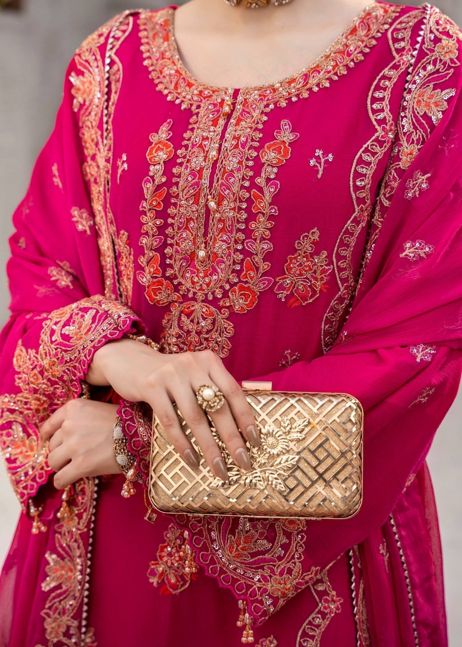 Kanwal Zainab Hot Pink Women 3pcs