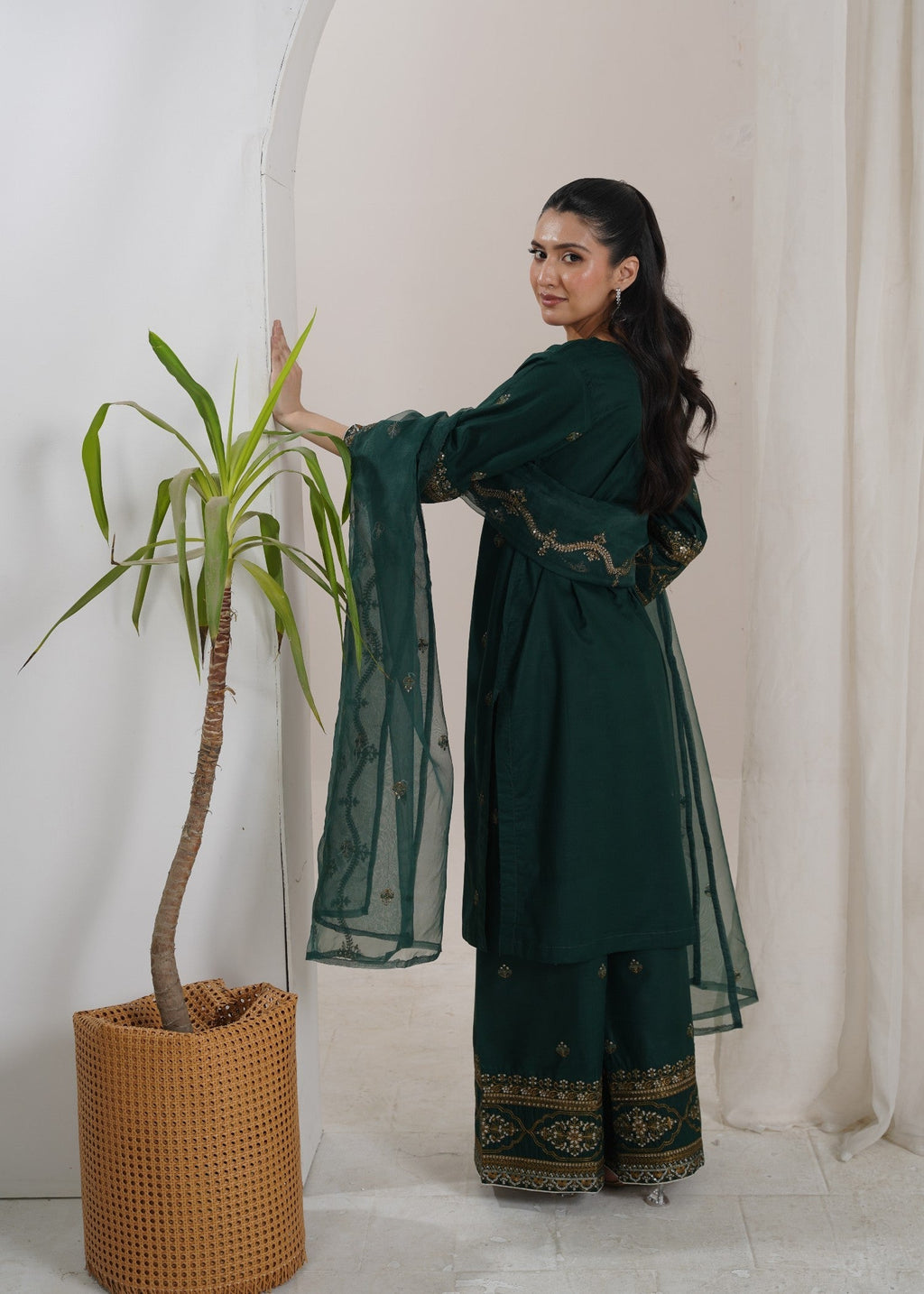 Naqash Midnight Green Women 3pcs