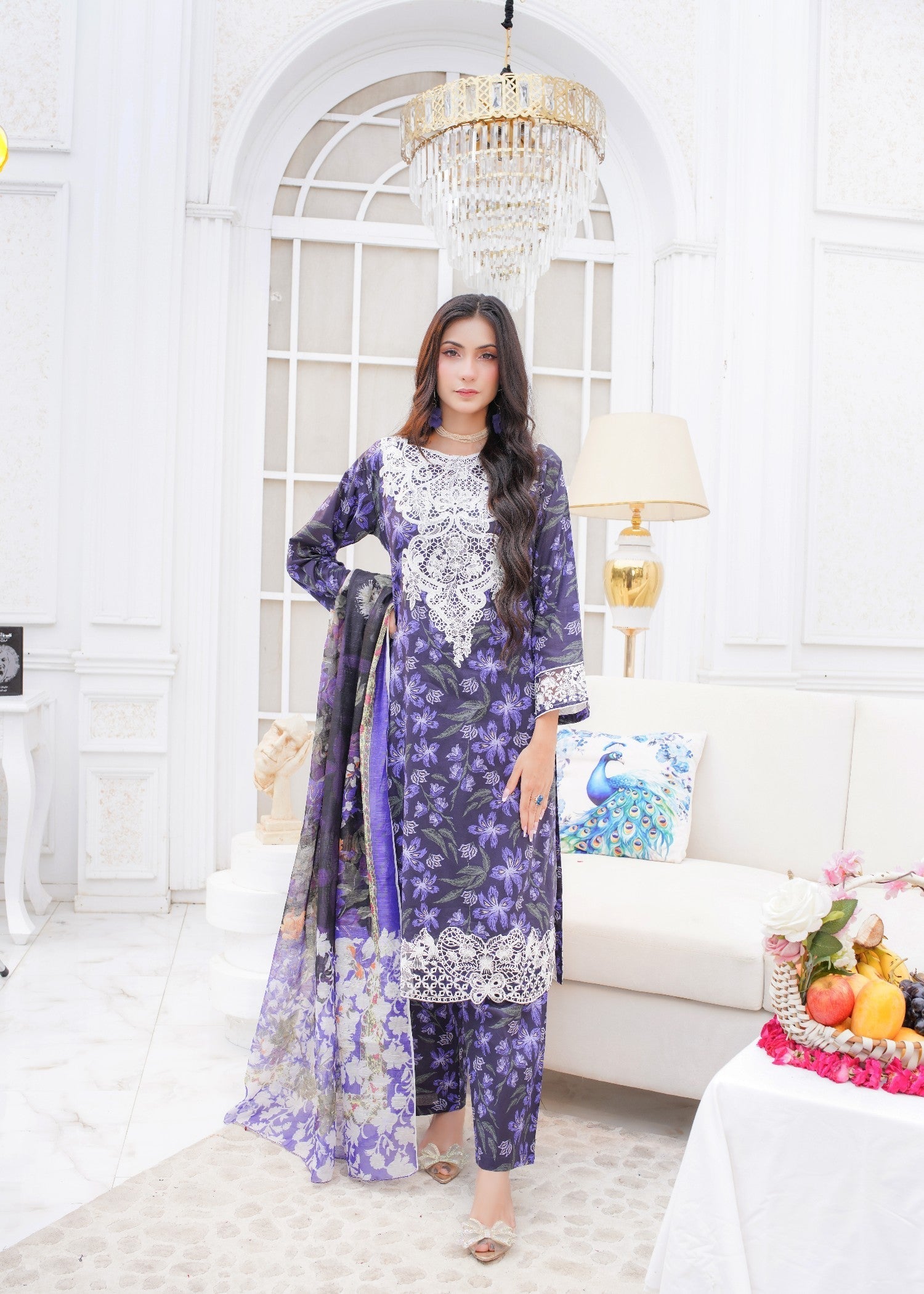 Safdar Embroidery Printed Pure Lawn Embroidered 07 Women 3pcs