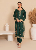 Tehzeeb Libas MULTI GREEN EMBROIDERED Women 2pcs