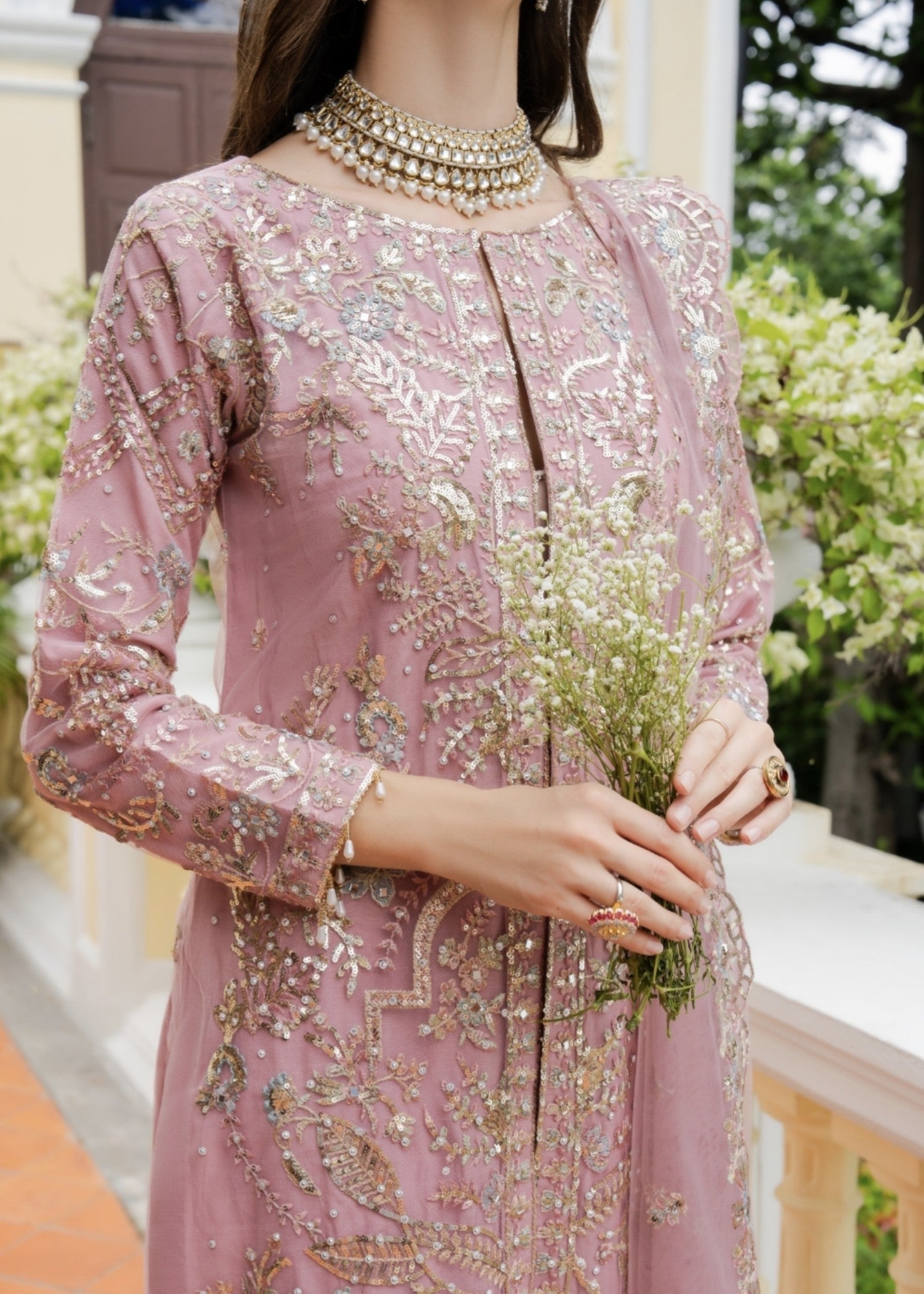 Agha Jaan ZARI BLOSSOM Women 3pcs