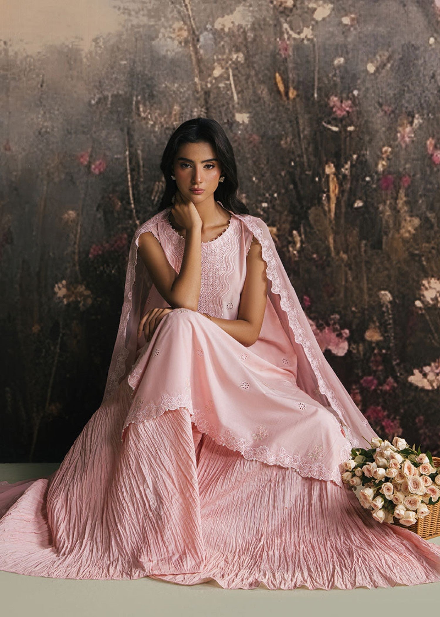 Cross Stitch PINK BLOSSOM Women 3pcs