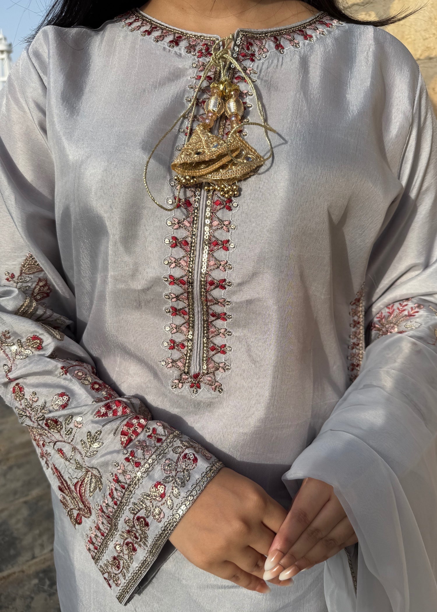 Suits By Sadia FARSHI SILVER Women 3pcs