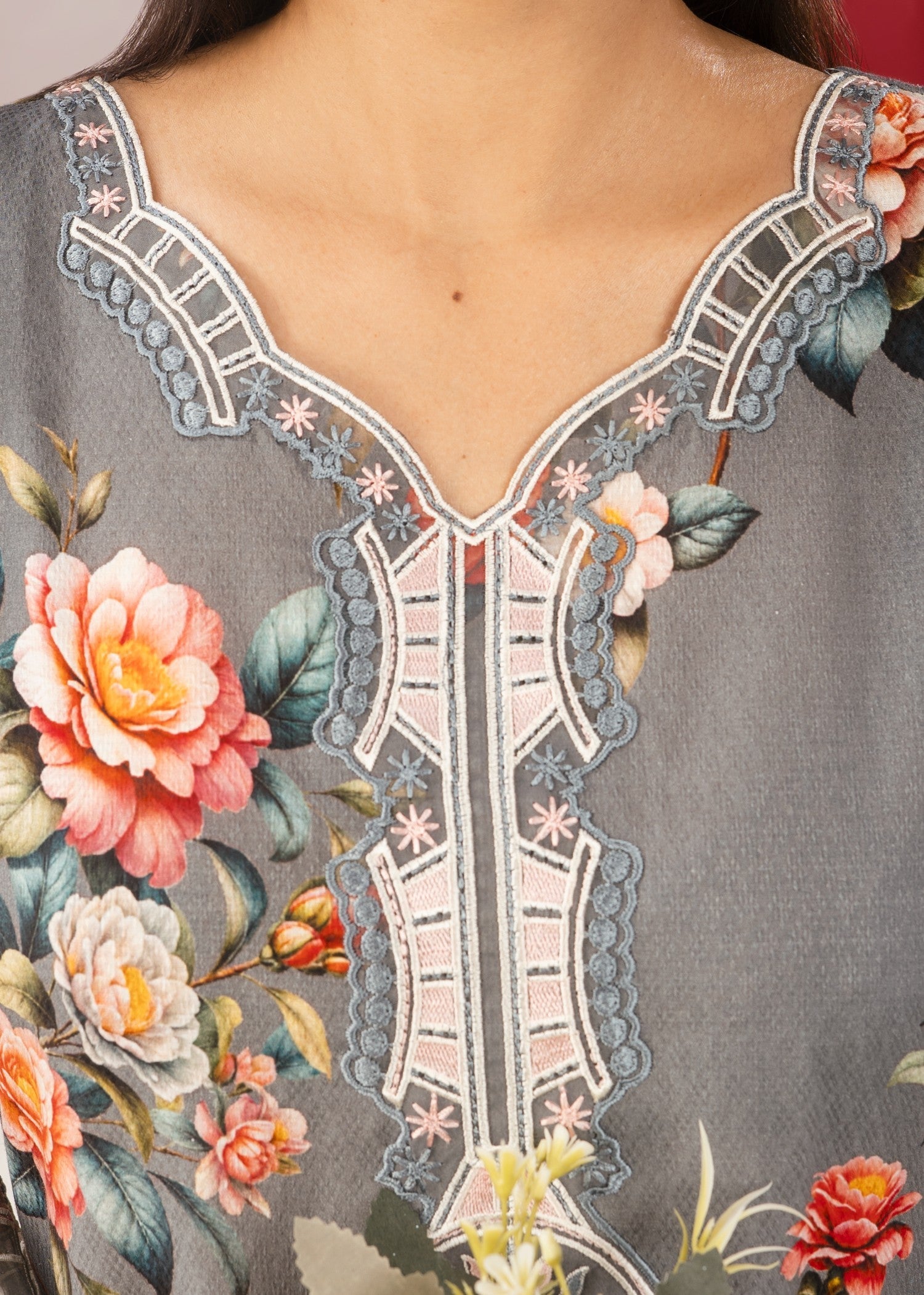 Sahibas By Mirza Daisey Grey Women 3pcs
