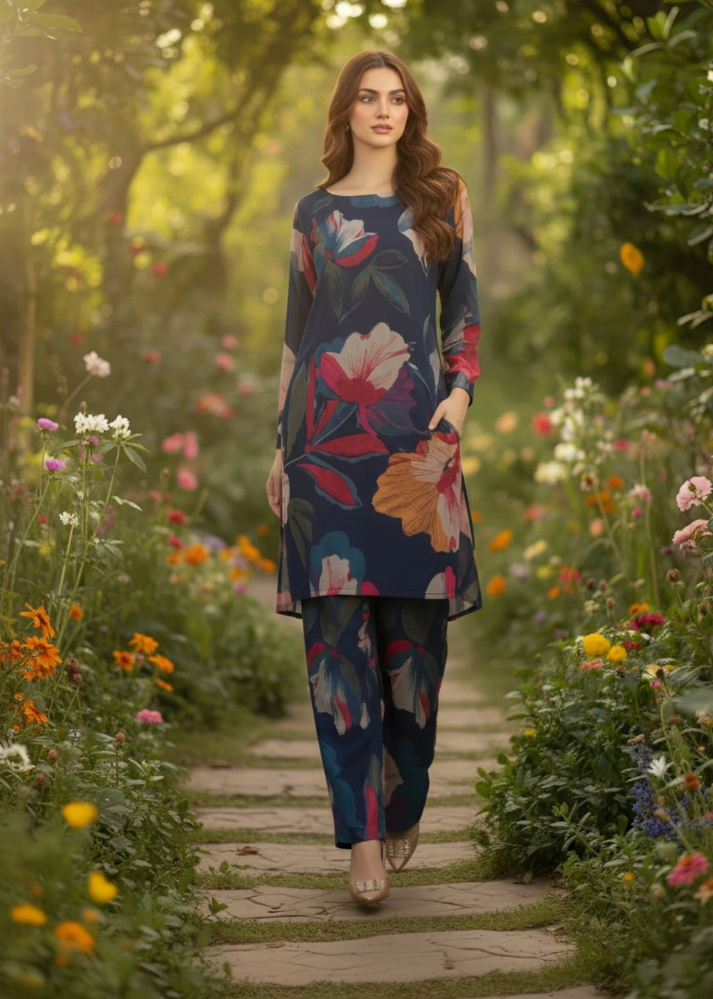 M.G. Enterprises M.G Artisan Bloom print Women 2pcs