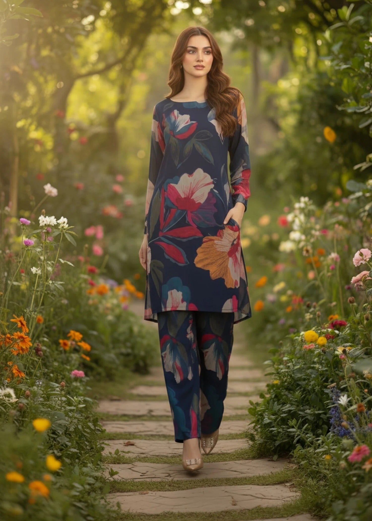 M.G. Enterprises M.G Artisan Bloom print Women 2pcs