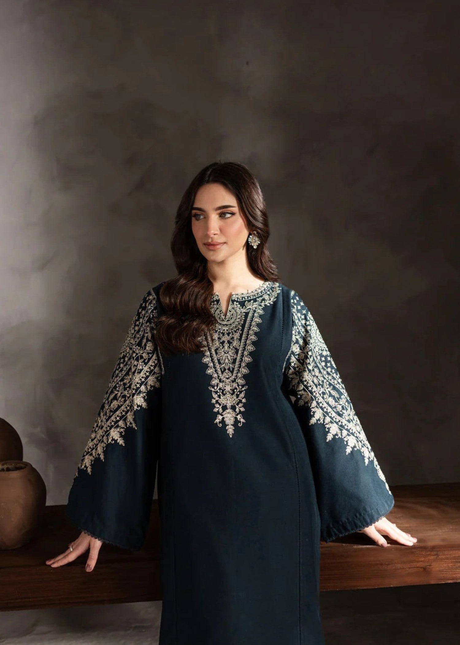 Zeenat & Zoha Navy Blend Women 2pcs