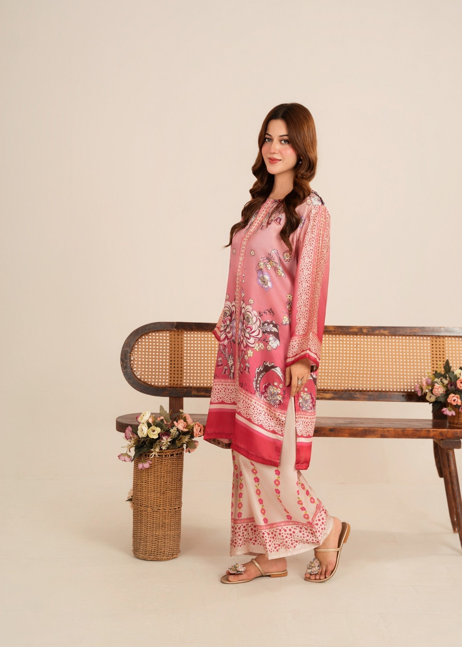 Midway Arts pink stylish outfit Women 2pcs