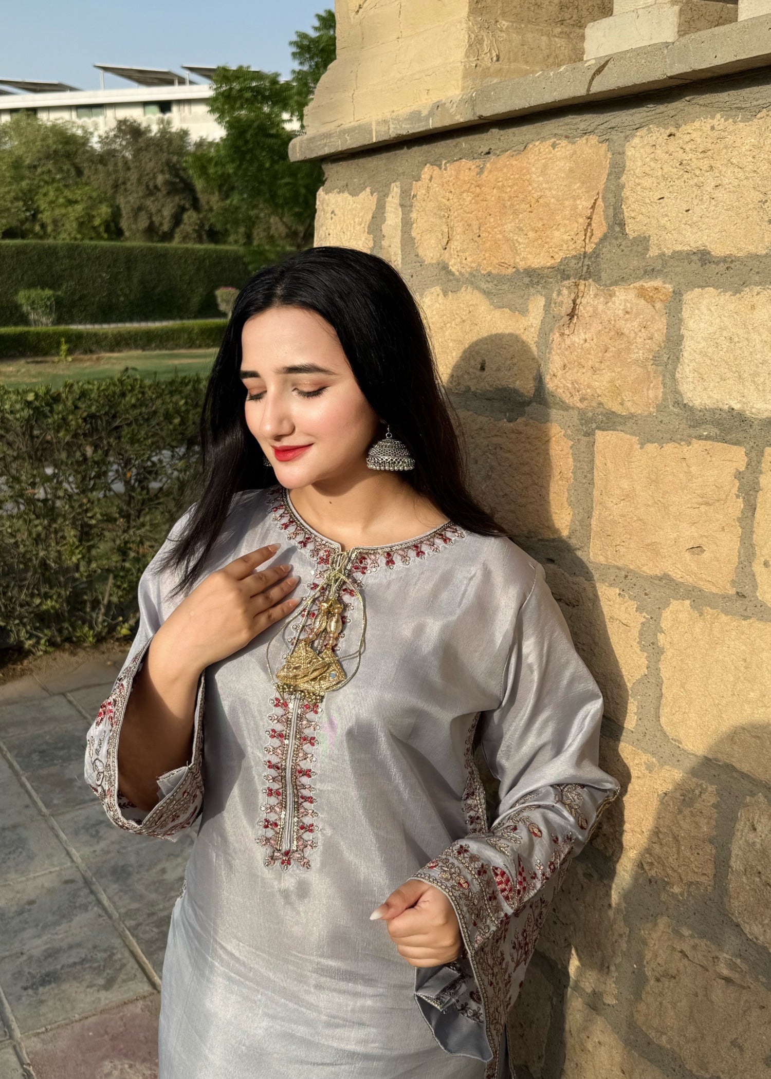 Suits By Sadia FARSHI SILVER Women 3pcs