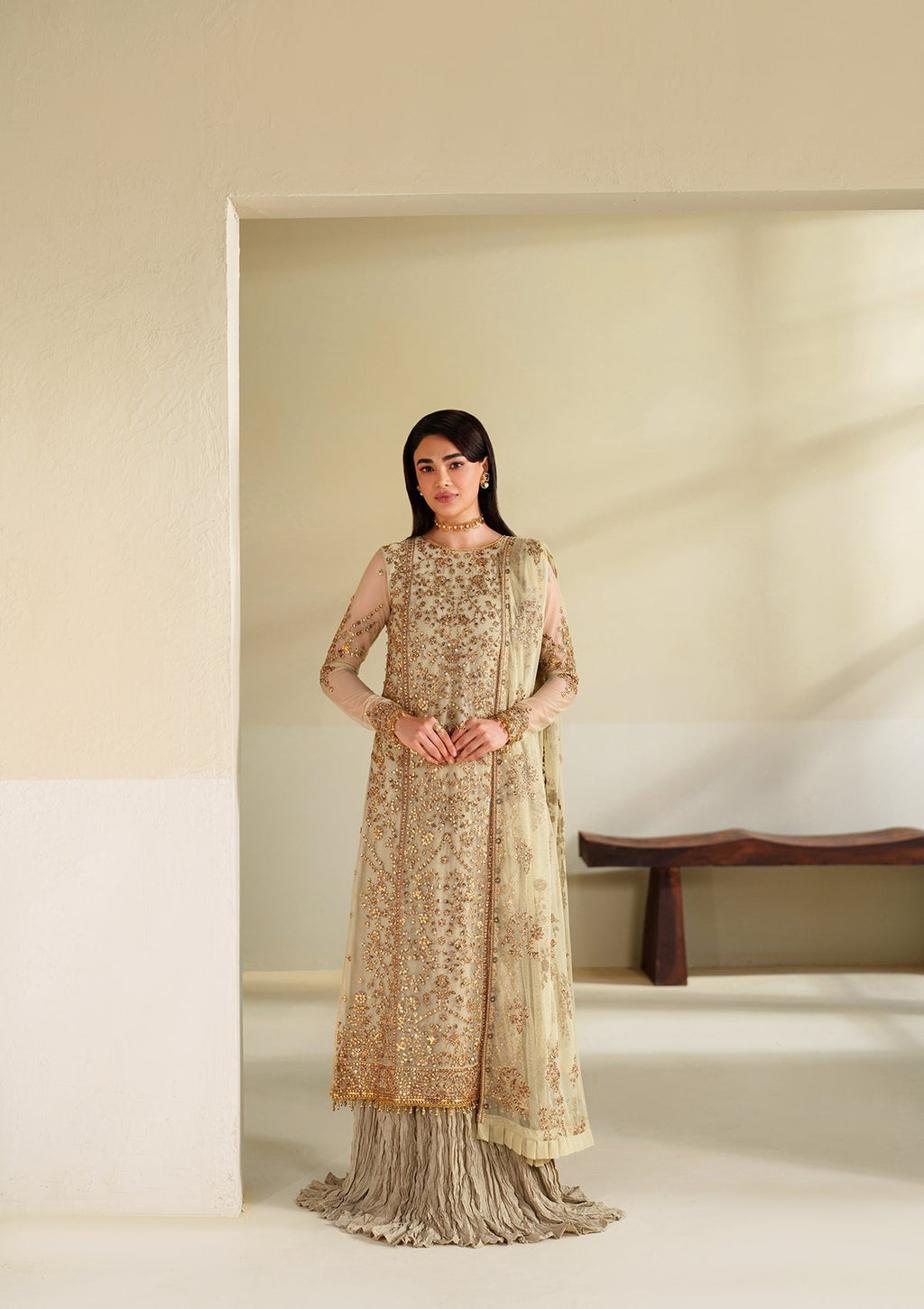 Bin Tayyab BT006542 CRM Women 3pcs