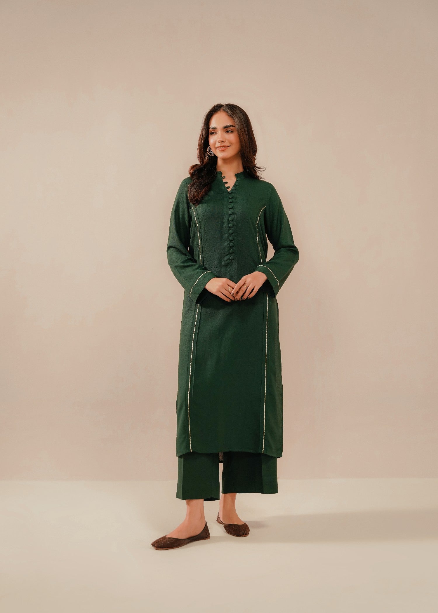 Divinely Crafted Women's Embroidered Co ord set Jade Women 2pcs