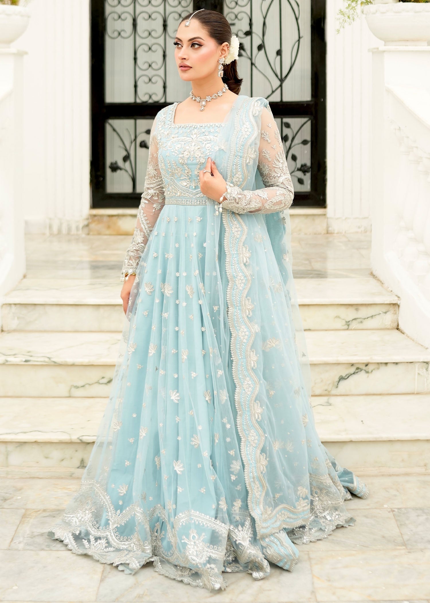 Rang-e-Haya Fiora (Ice Blue) Women 3pcs