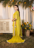 Maira Fashion Yellow Green Crush Sharara 71 Women 3pcs