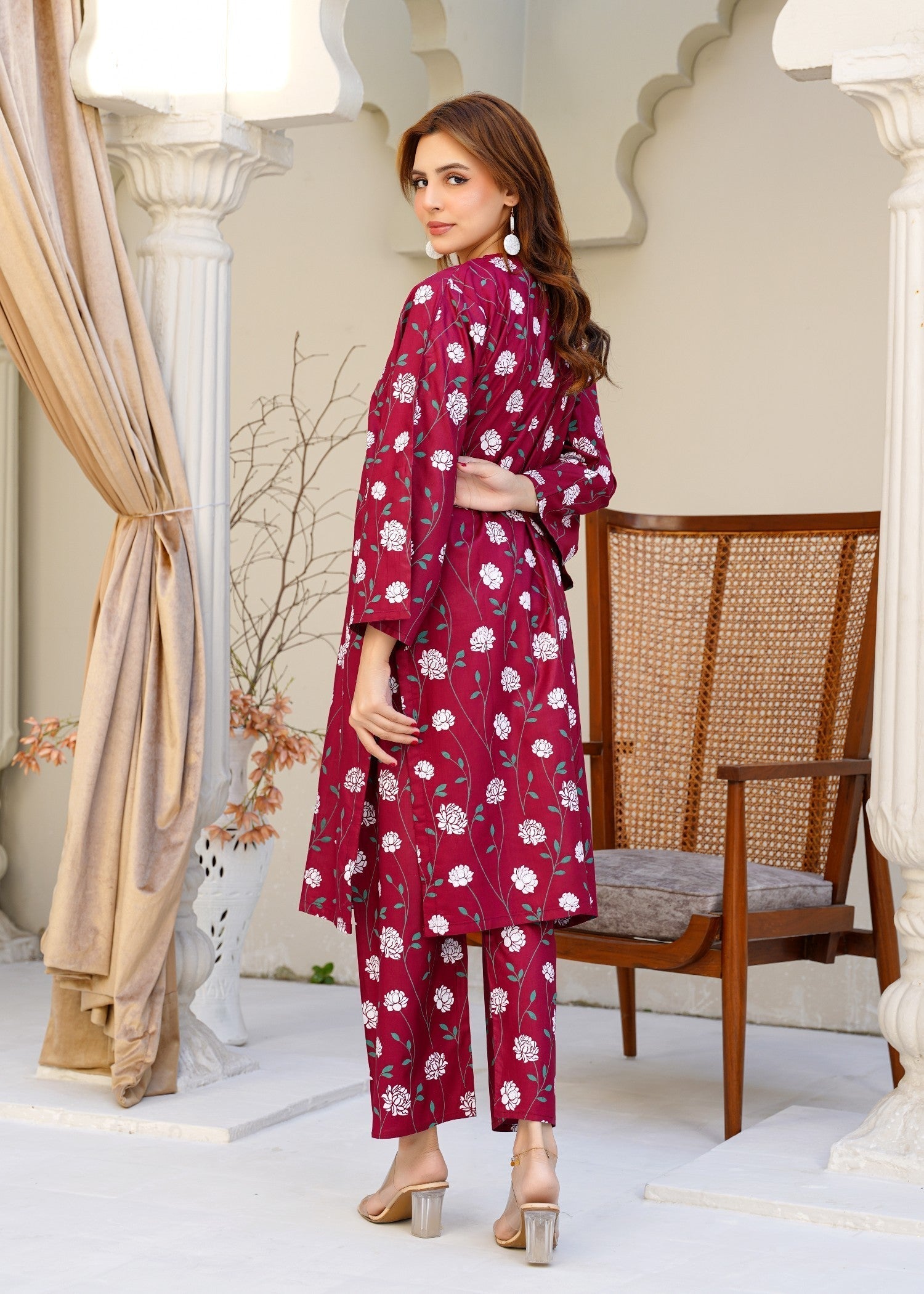 Chaudhary Arts Dream maroon Women 2pcs