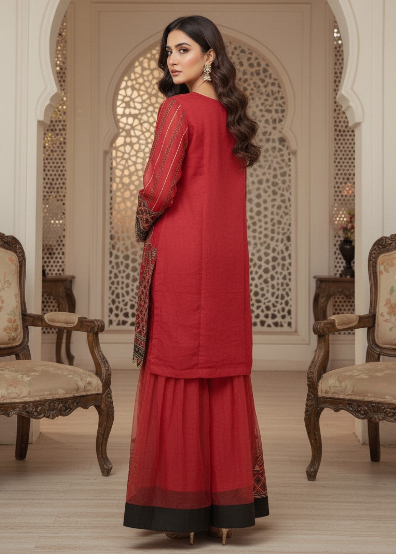 Diara Couture LIYANA US 574 RED Women 3pcs