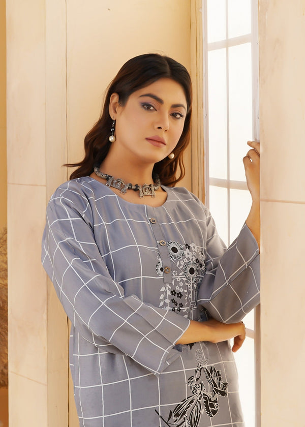 Hamna Kalim royal gray Women 2pcs