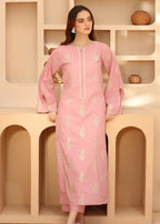 Sabahaats Embroidered Pink Lawn Suit Women 2pcs