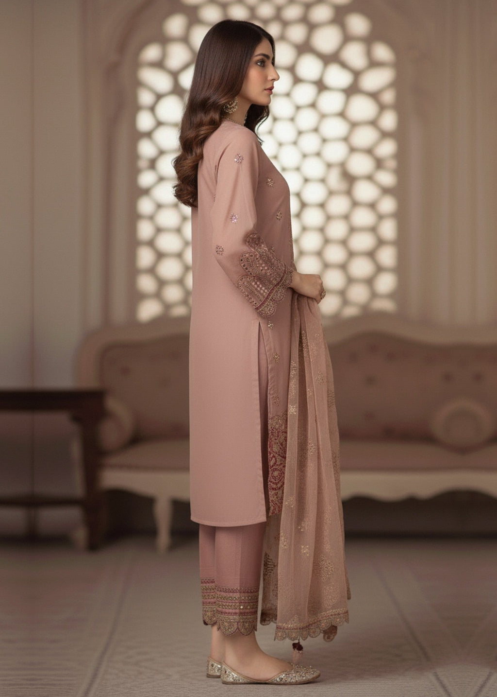 Diara Couture ESHAL US 548 M. PEACH Women 3pcs