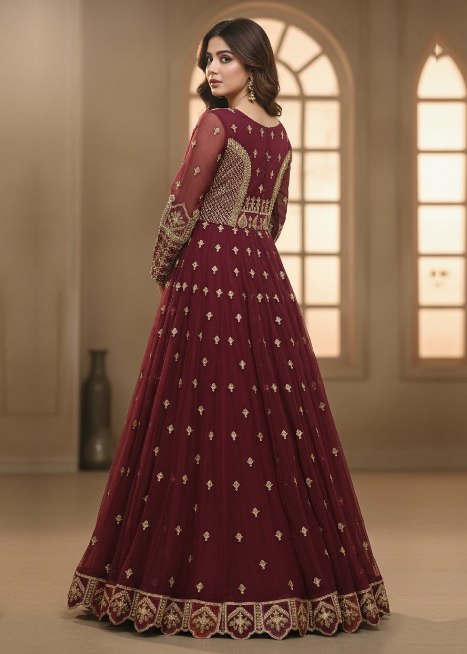 Diara Couture INAYA DF 03 MAROON Women 3pcs