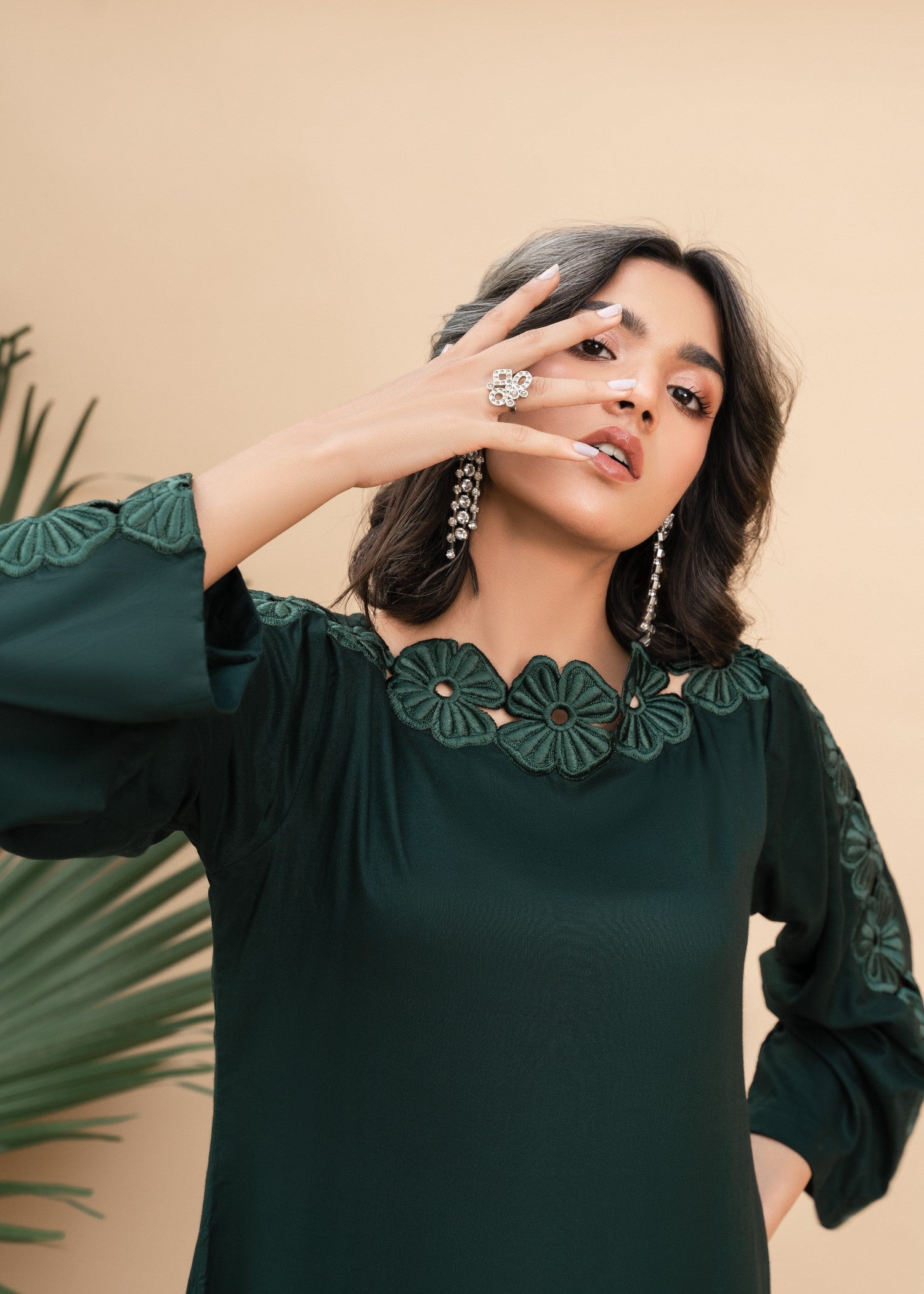 Sahibas By Mirza Forest Green Women 2pcs