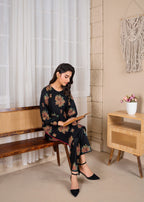 Gulposh Ghulabo (Printed ) Black Women 2pcs