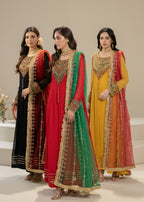 Khuda Baksh Creations Z 304 Red Women 4pcs