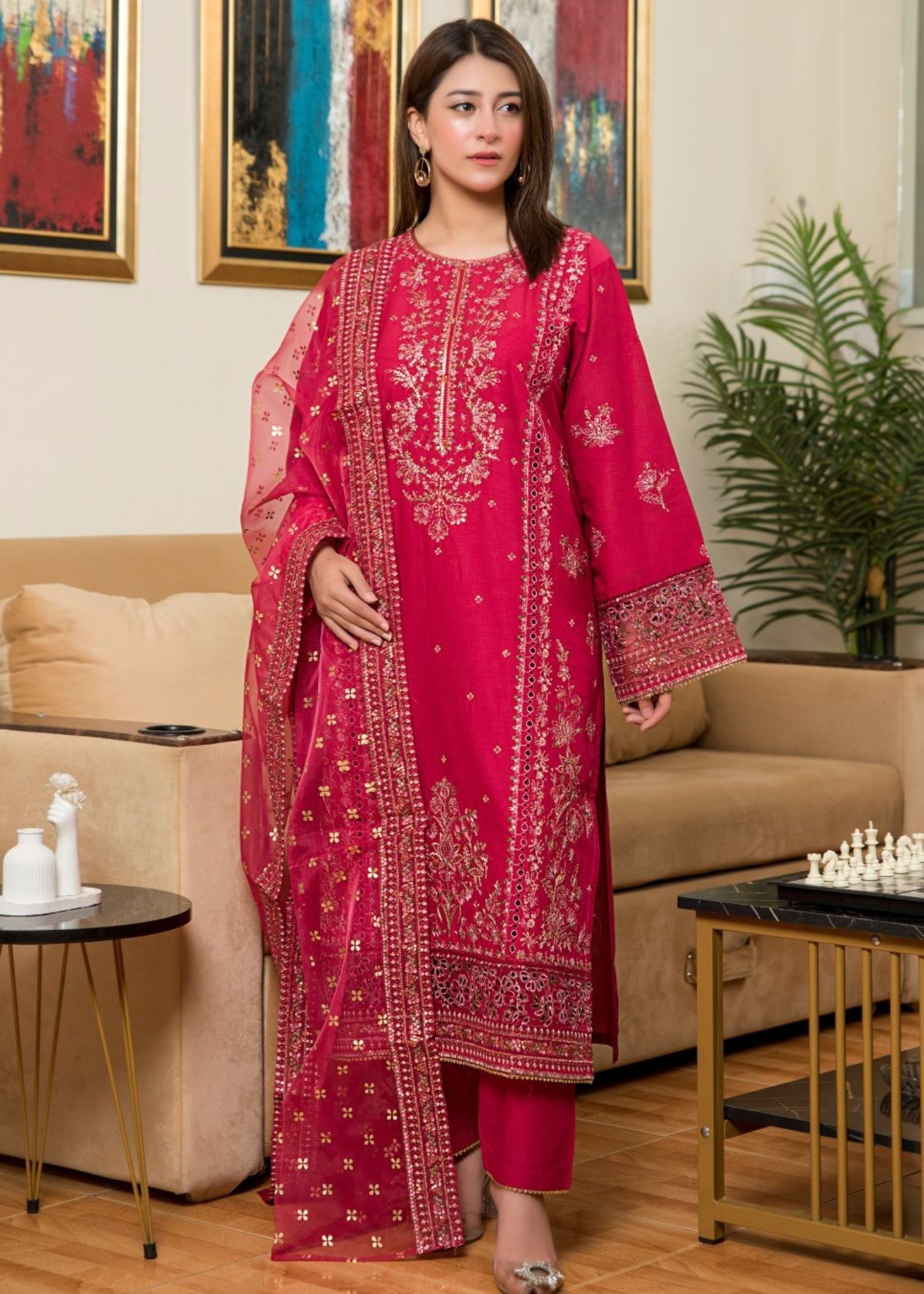 Alfatah Pret Embroidered Lawn ZAUQ S25 0021 Women 3pcs