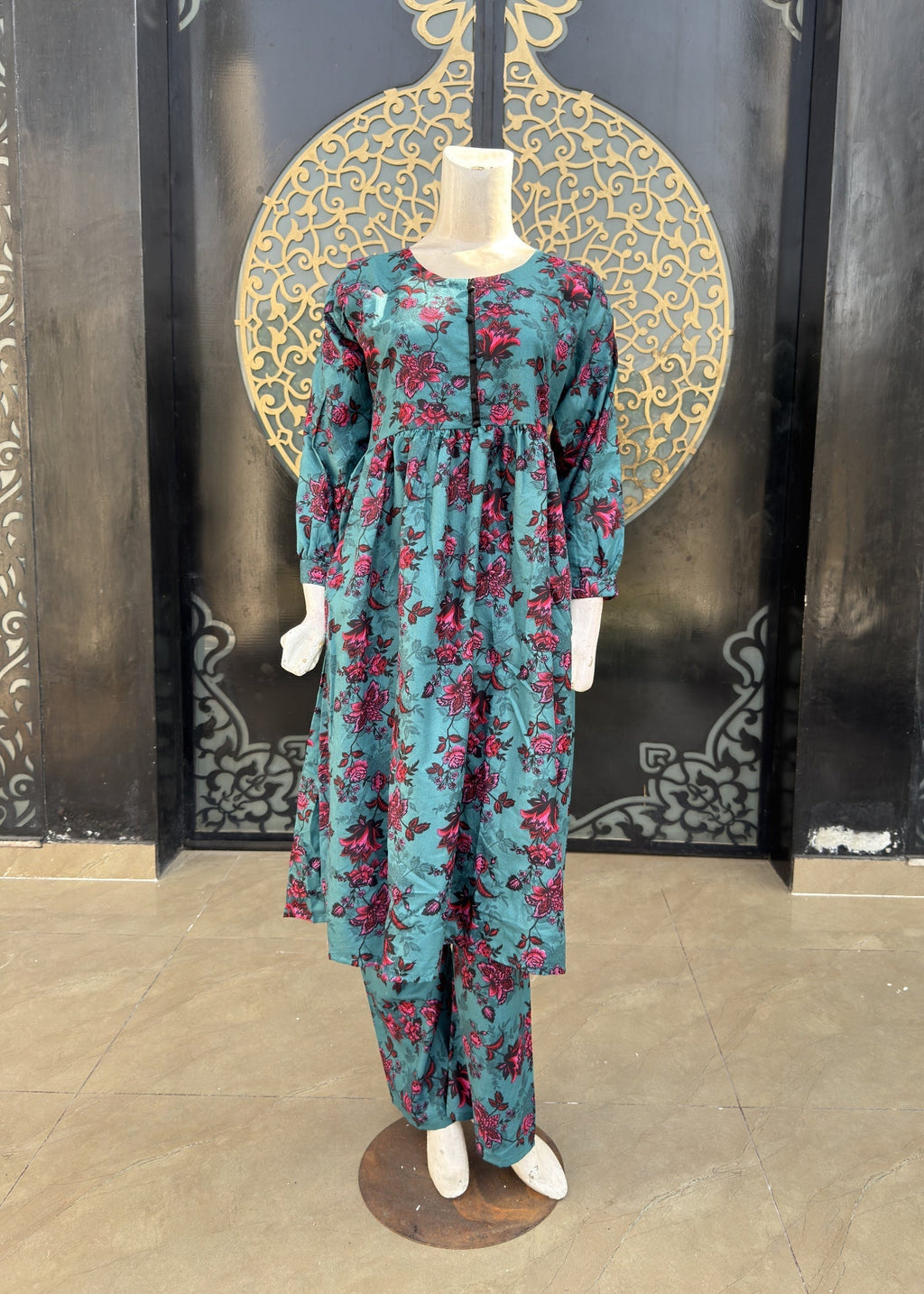 Noir Stitched Dress Phiswas (jp24) Teal Women 2pcs