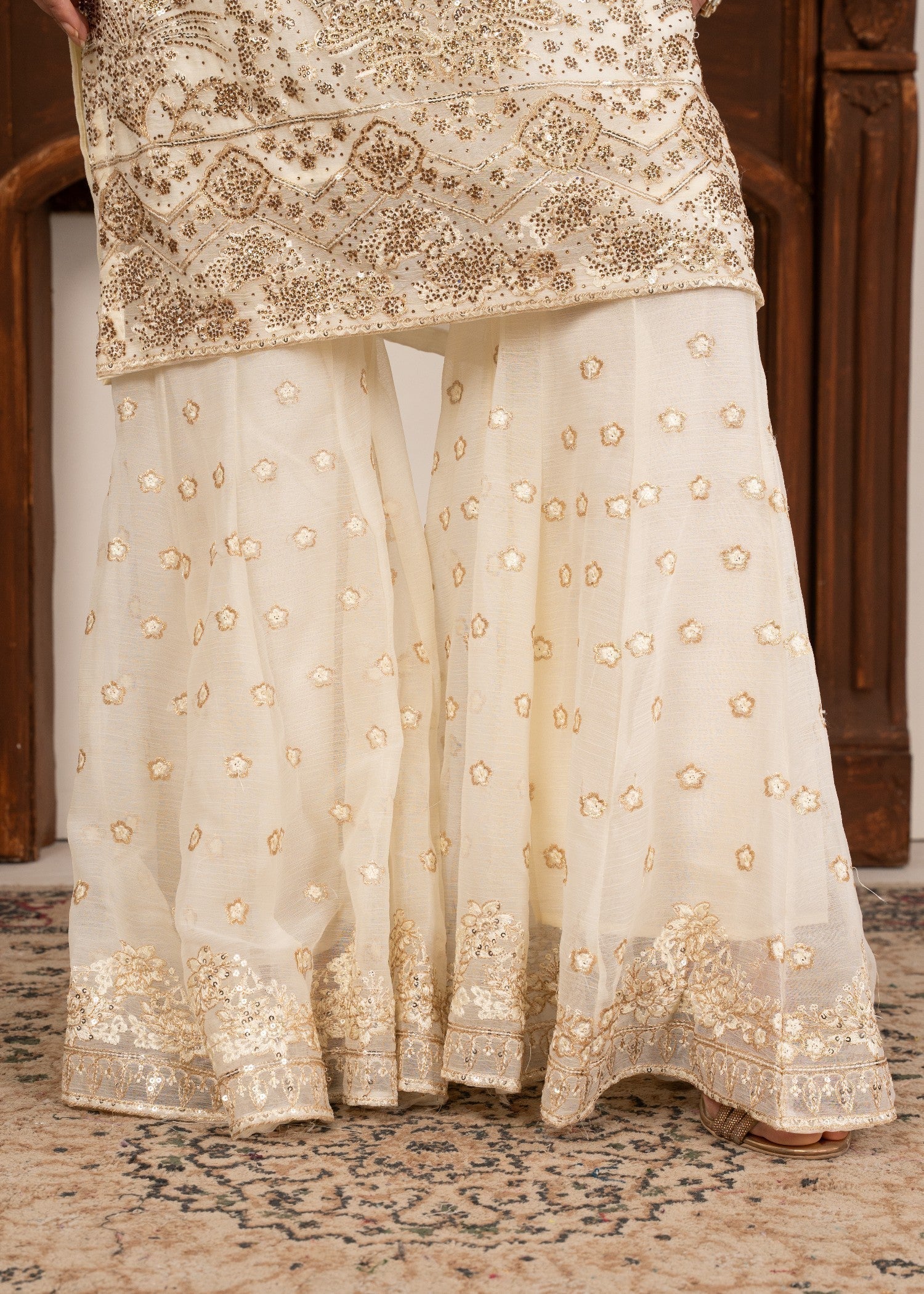 Four Season Boutique MAHAJABEEN CREAM Women 3pcs